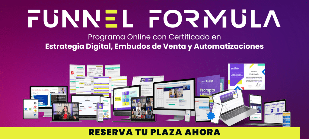 Programa online con certificado en Estrategia Digital, Embudos de Venta y Automatizaciones