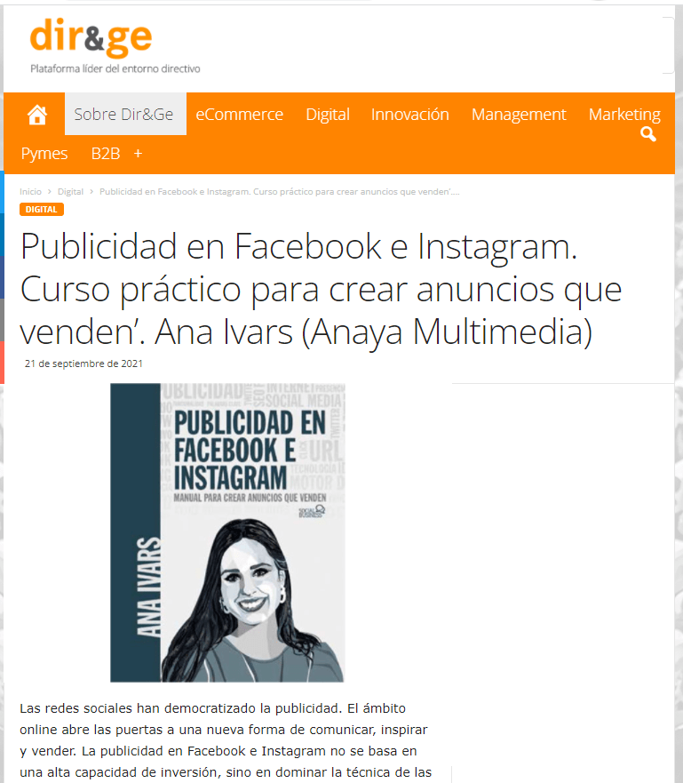 Recomendación Directivos y Gerentes- libro ana ivars