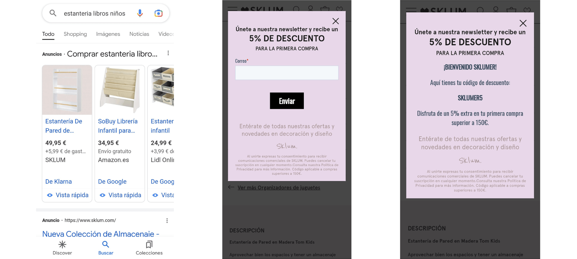 Ejemplo funnel ecommerce