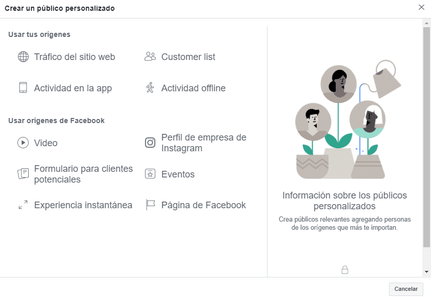 listas de remarketing en facebookads